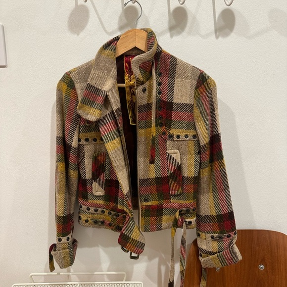 VERY RARE L.A.M.B. Donegal Plaid Moto Jacket - Picture 14 of 14